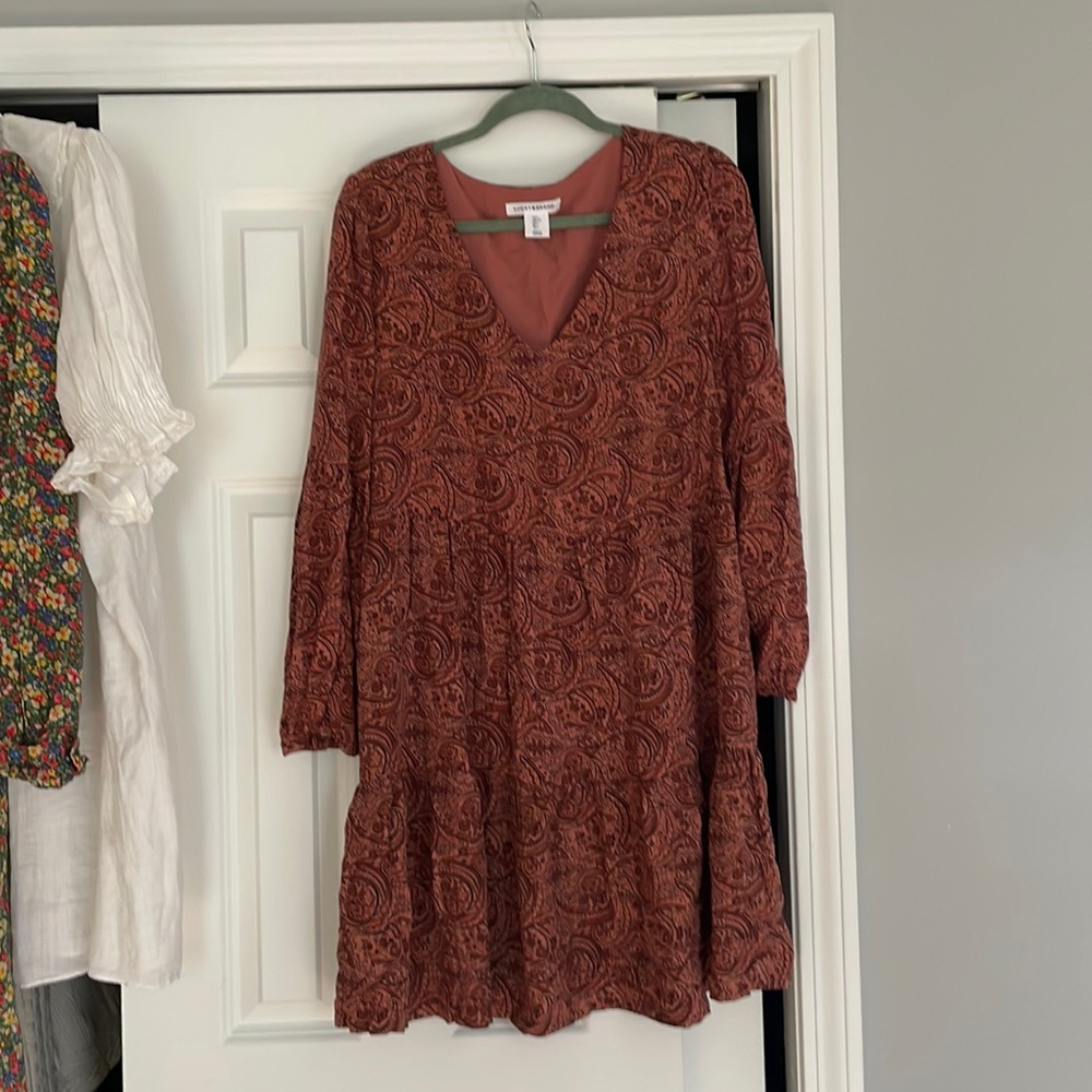 Lucky Brand Paisley peasant dress